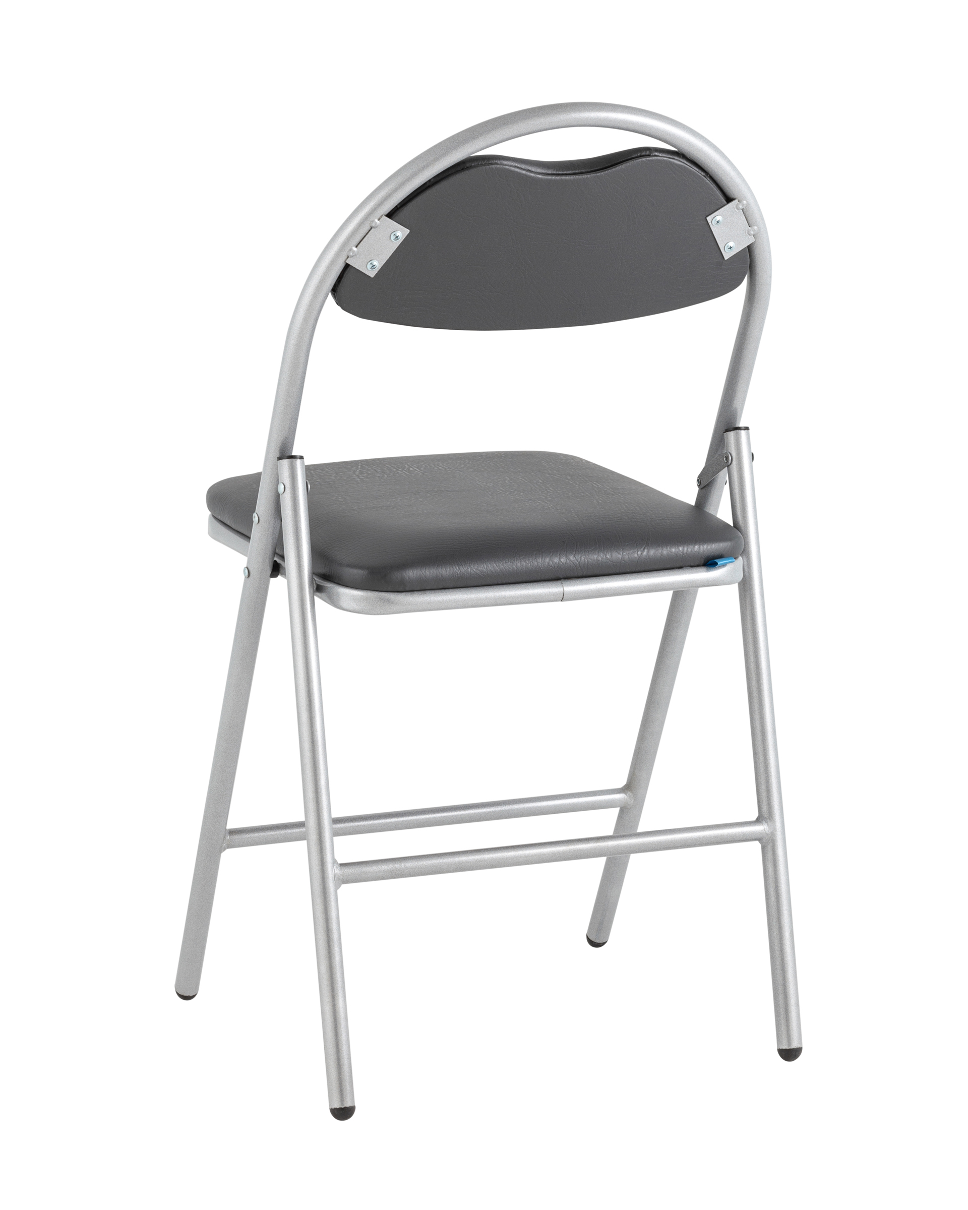 Стул складной Hagen экокожа серый каркас металлик Stool Group