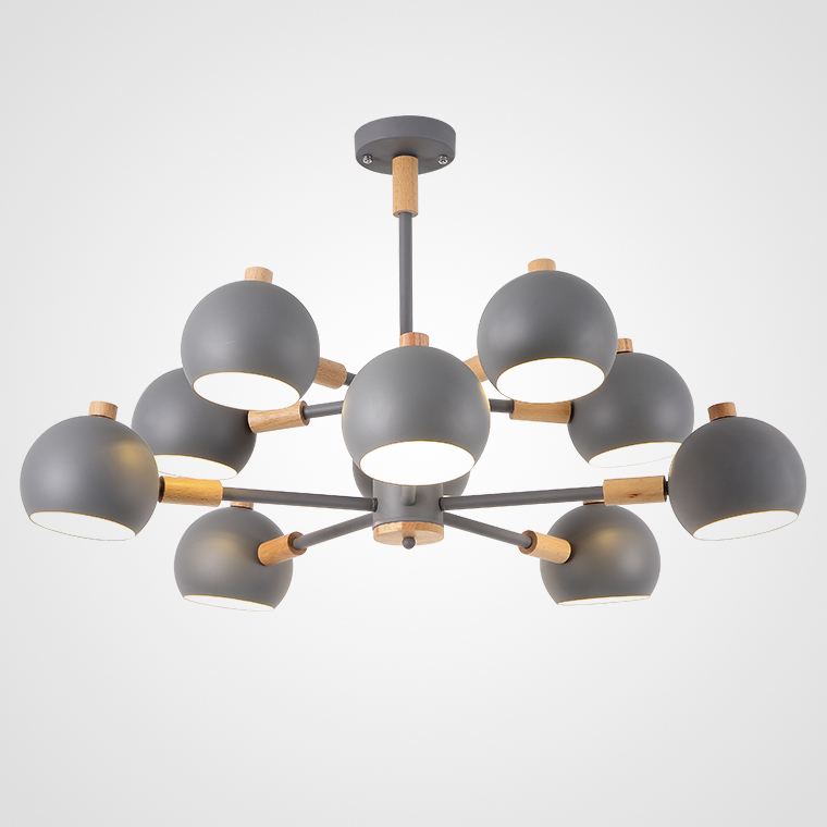 Люстра на штанге SVEN 10 lamps Grey by ImperiumLoft