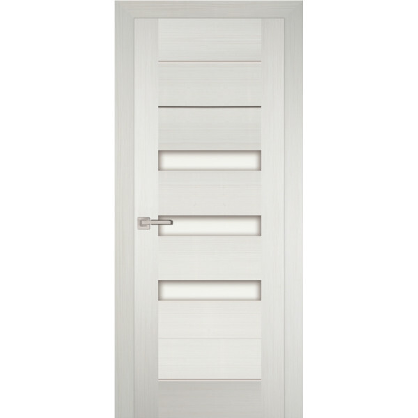 Межкомнатная дверь Graf PS-18 белый сатинат Перламутровый дуб (2000 х 800)