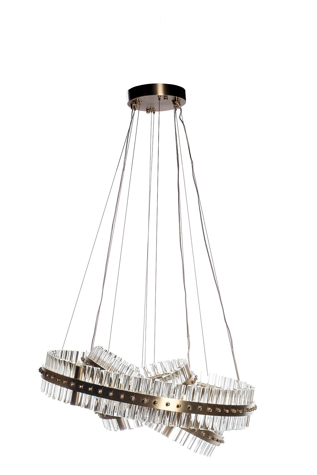 Люстра подвесная прозрачное стекло/золото Garda Decor 91GH-30867