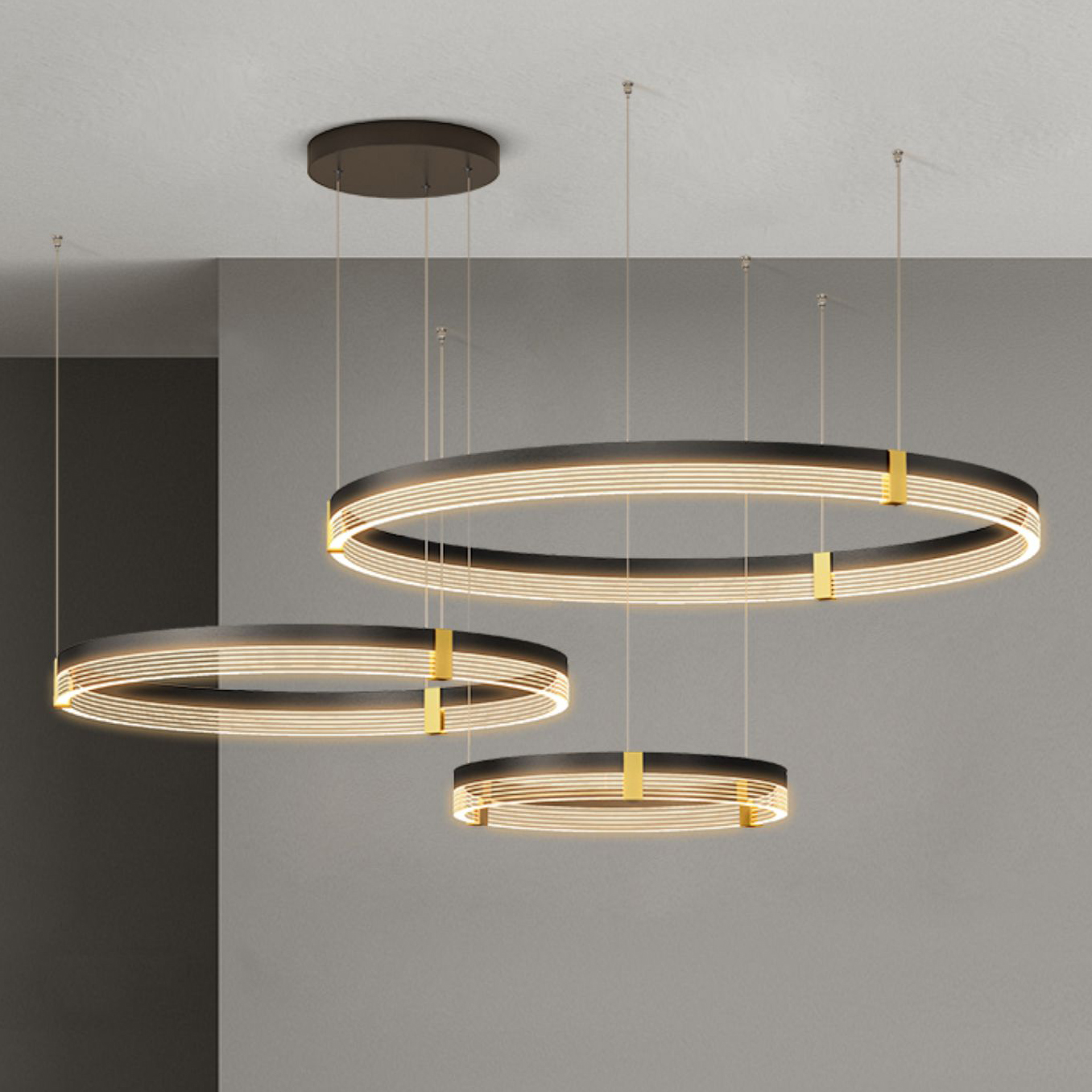 Подвесная люстра ALMER COMBO D60+80+100 by ImperiumLoft