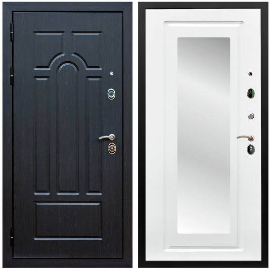 Дверь входная Graf Эврика МДФ 10 мм ФЛ-58 Венге / МДФ 16 мм ФЛЗ-120 Ясень белый