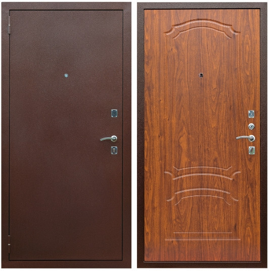 Дверь входная Graf Эконом Антик медь / МДФ 16 мм ФЛ-140 Мореная береза