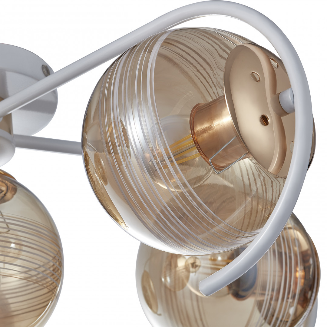 Люстра с плафонами 326208/5+1 WH+FG Arte Milano