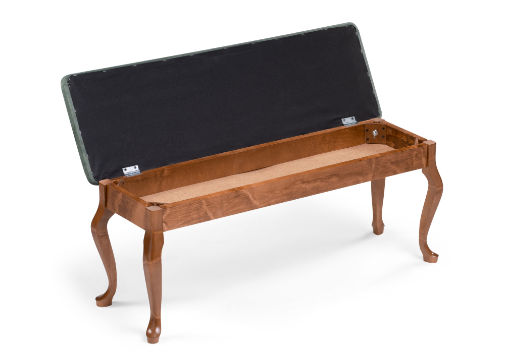 Банкетка Woodville Хиль орех / зеленая 515160