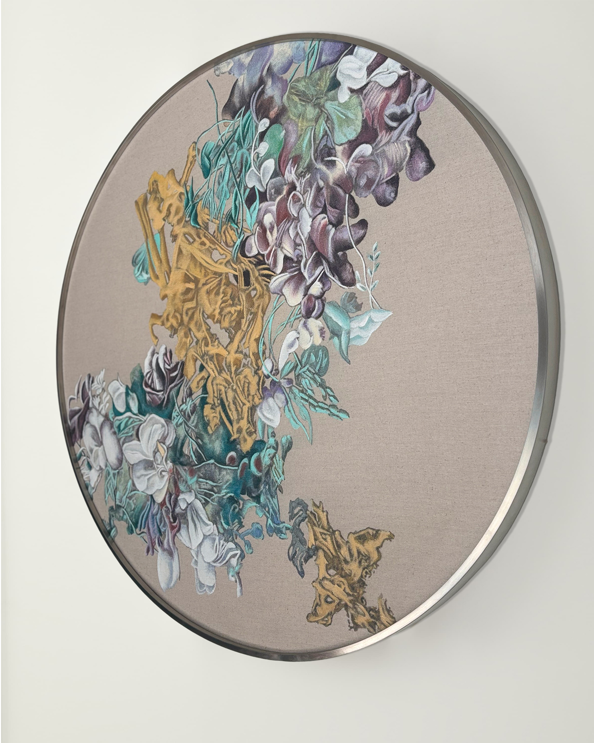 Круглая картина с росписью по ткани Икеда Louvre Home 20D0182