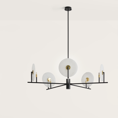 Люстра Erto 5L с алебастровыми дисками 1096/25 Aromas del Campo