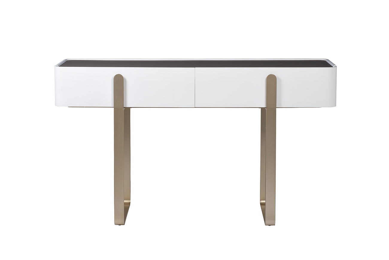 Консоль светлая с металлическим каркасом Garda Decor 77IP-20862