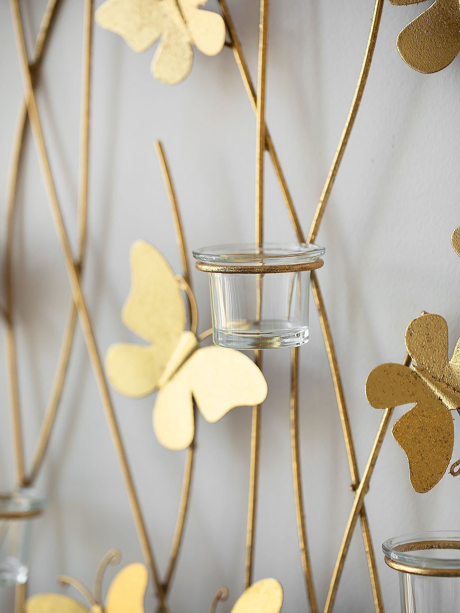 Декор настенный с -ю стеклянными подсвечниками Glasar 57-127