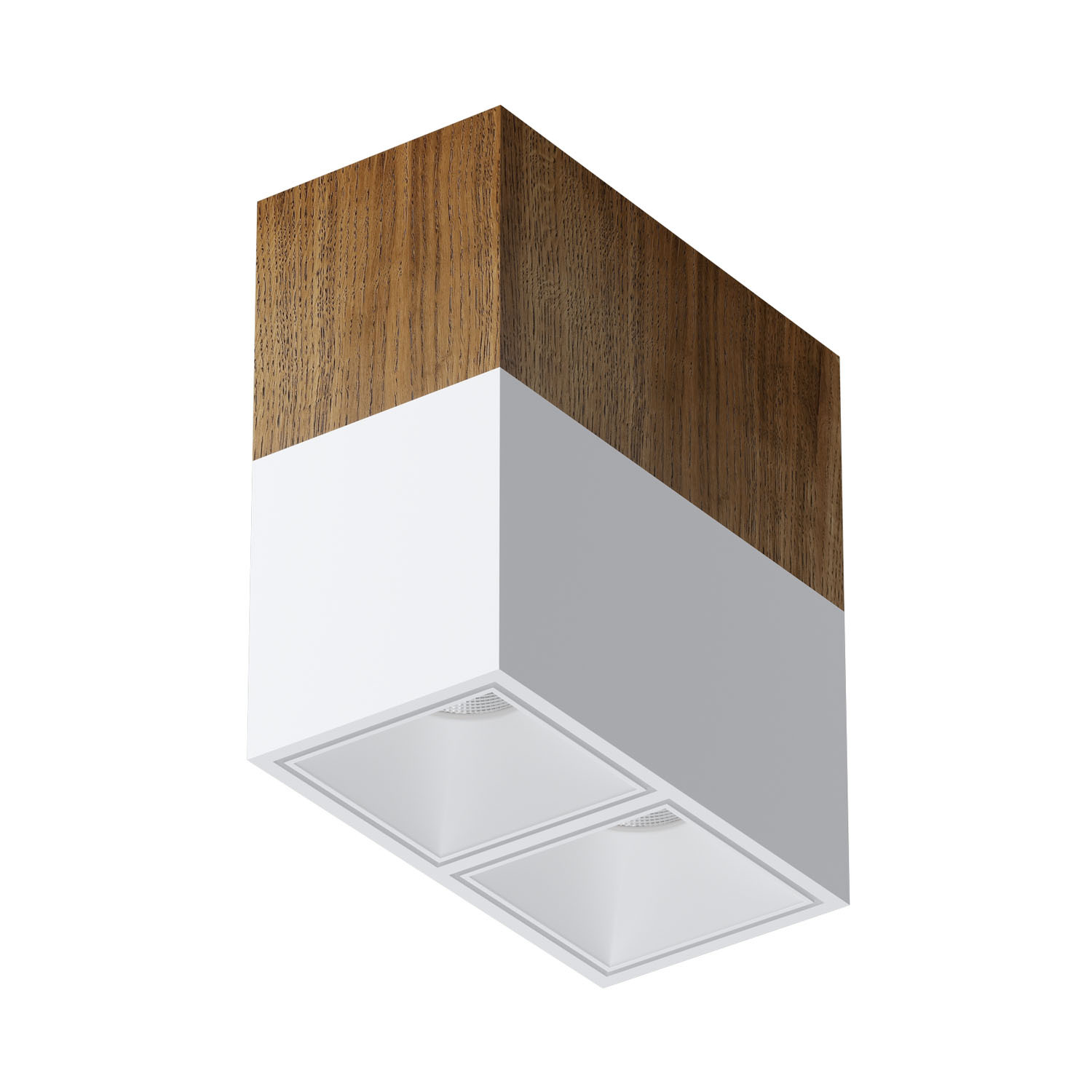 Накладной светодиодный светильник Ledron KUBING 2 Wooden 190 White