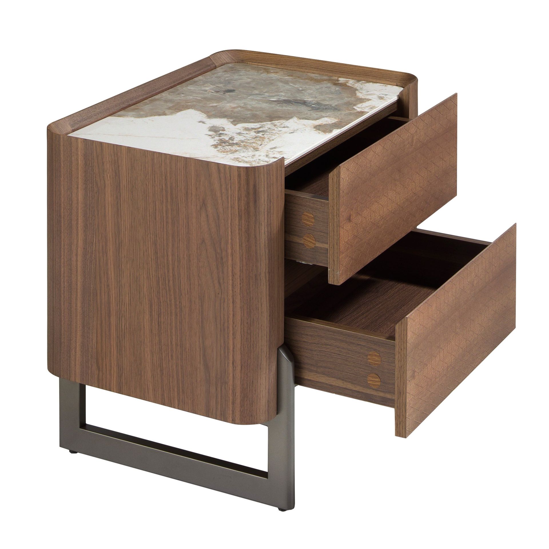 Прикроватная тумбочка 7152/437-U из ореха и керамики Angel Cerda