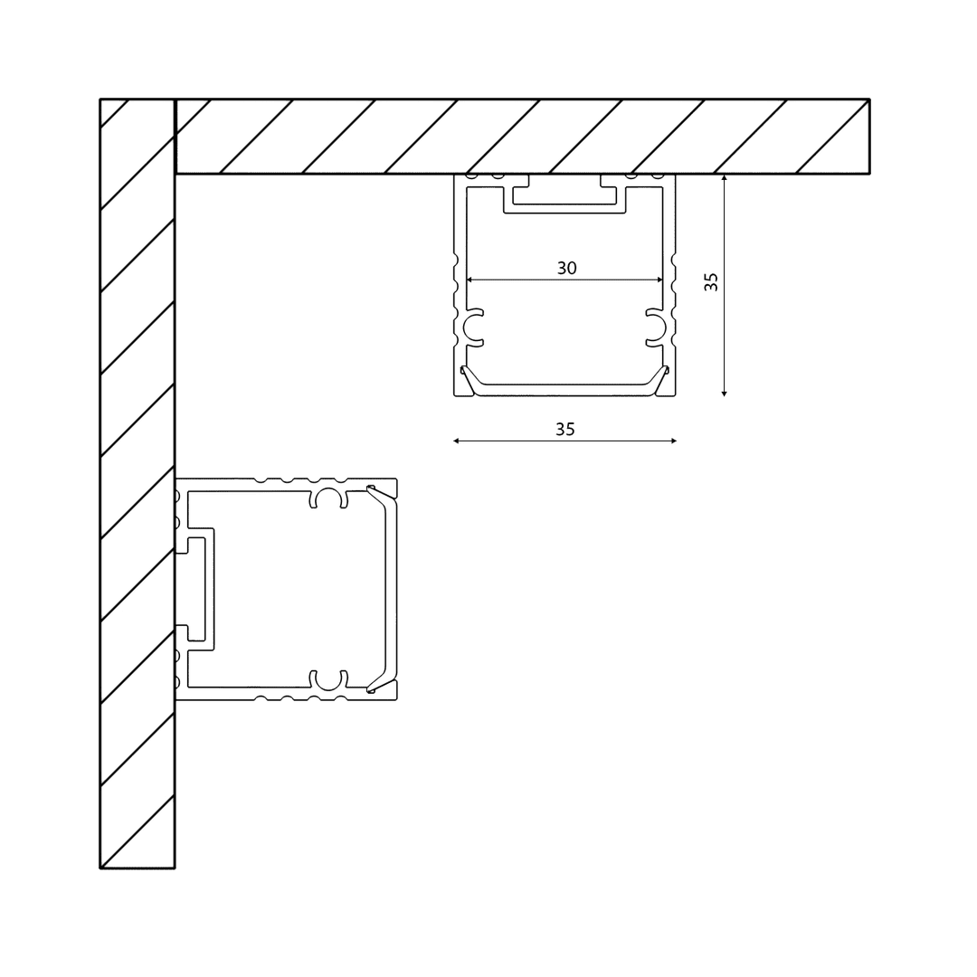 Профиль алюминиевый SWG SF-3535