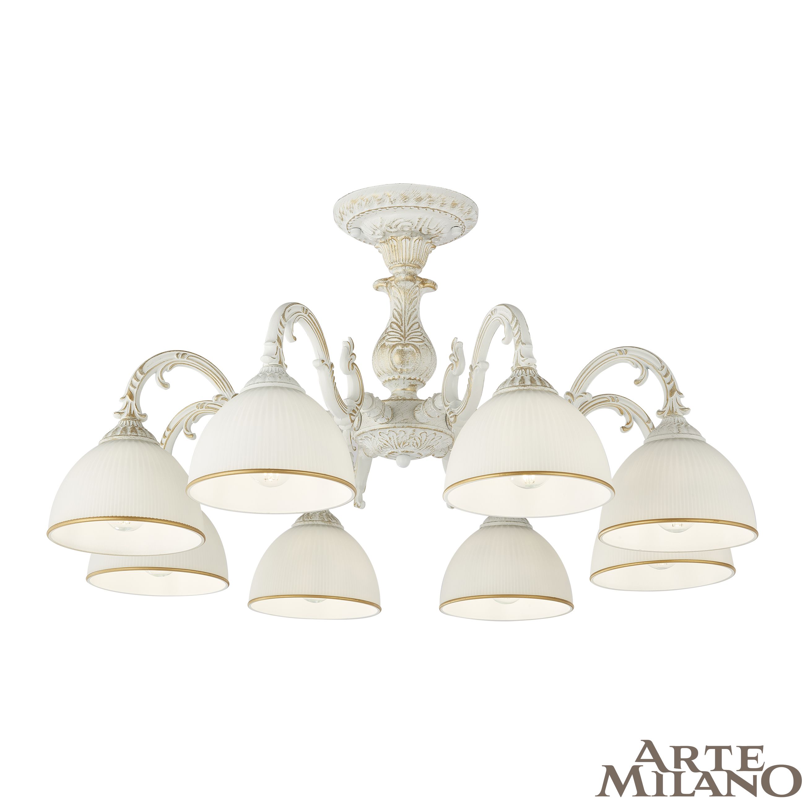 Люстра с плафонами 346410/8 WT+G Arte Milano