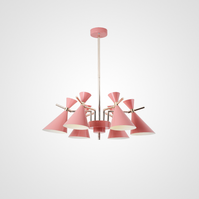 Люстра на штанге FRANKA D80 6 lamps Pink by ImperiumLoft