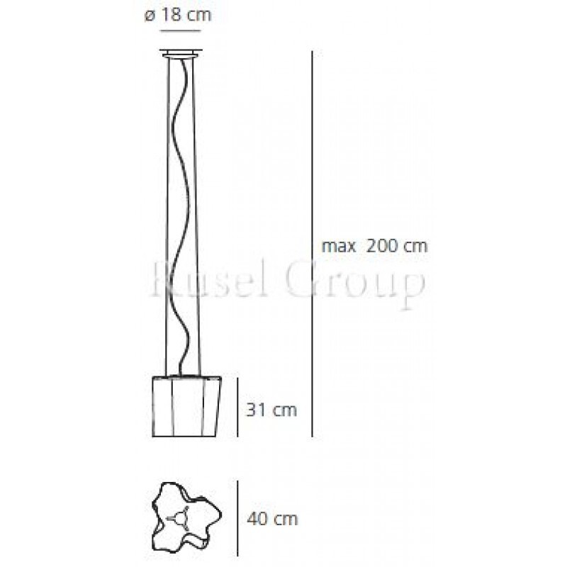 Подвесной светильник Artemide LOGICO SOSPENSIONE singola Подвесной светильник Artemide LOGICO SOSPENSIONE singola