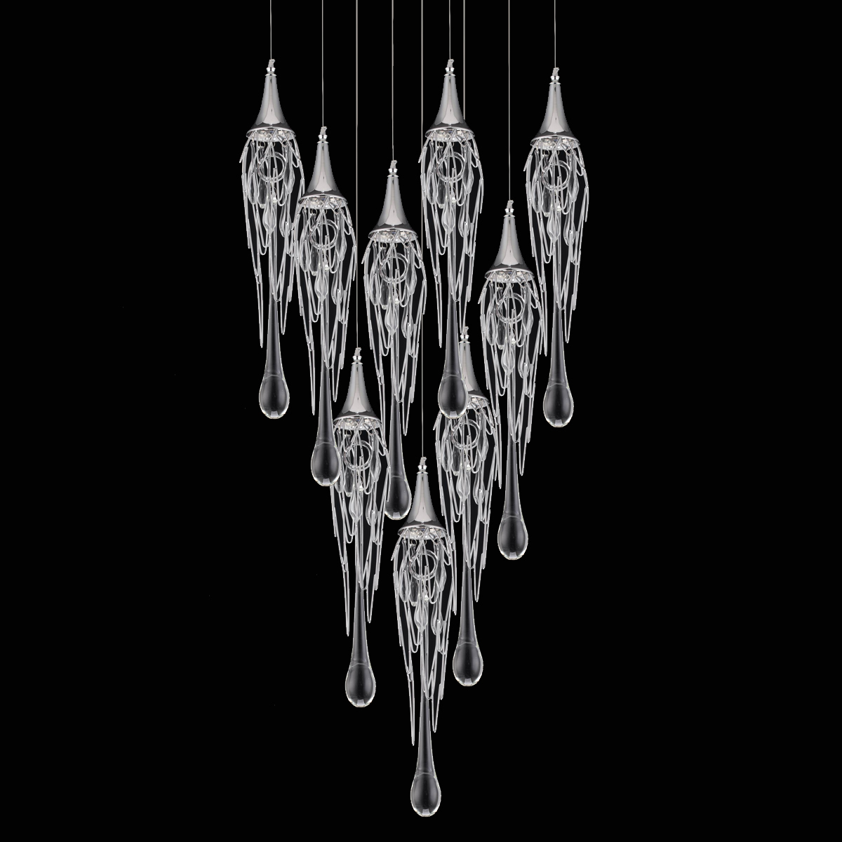 Подвесной светильник  Delight Collection Goddess Tears 9 chrome