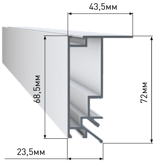 Профиль   безрамный потолок LumFer LF-BP01-BL