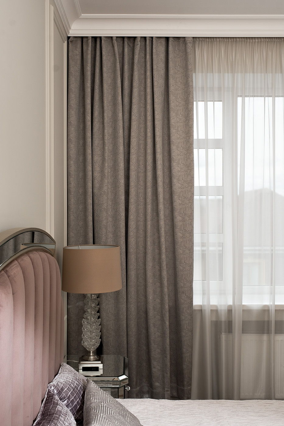 Портьера Gloss 275х260см серая Garda Decor 121GD-00005/1