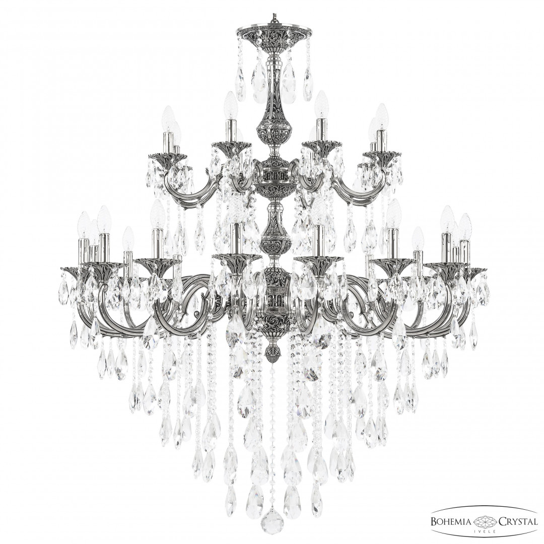 Люстра бронзовая с хрусталём 72101/16+8/360/2d B NB