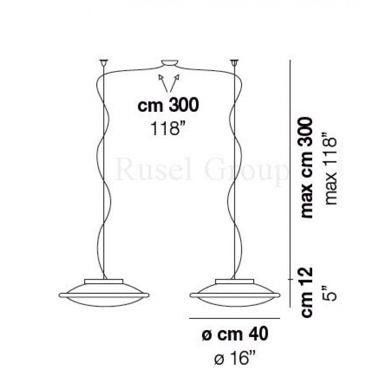 Подвесной светильник Vistosi STYLE SP 40 D2