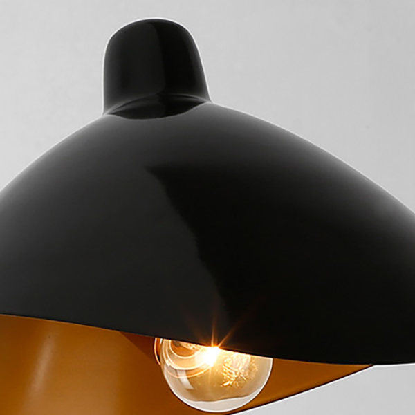 Настенный светильник HILDBORG L65 Brass Black Glossy by ImperiumLoft