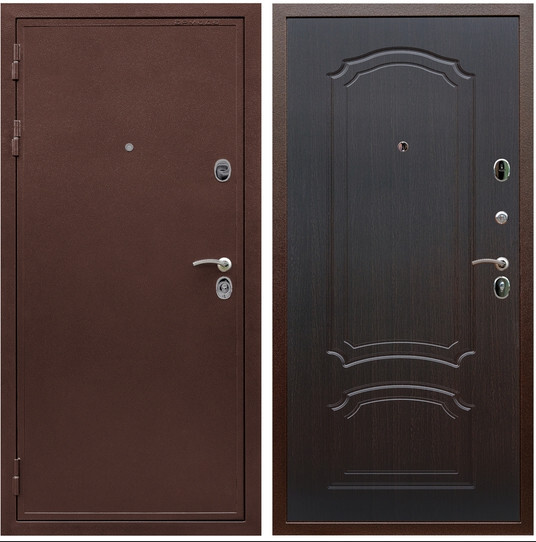 Дверь входная Graf Лондон Антик медь / МДФ 6 мм ФЛ-140 Венге