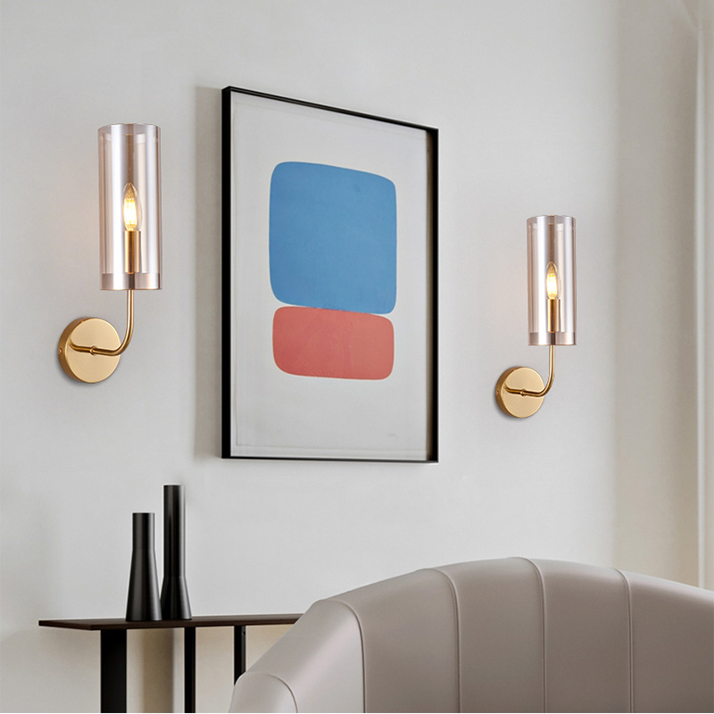 Настенный Светильник Agne Blue Glass Tube Wall Light By Imperiumloft