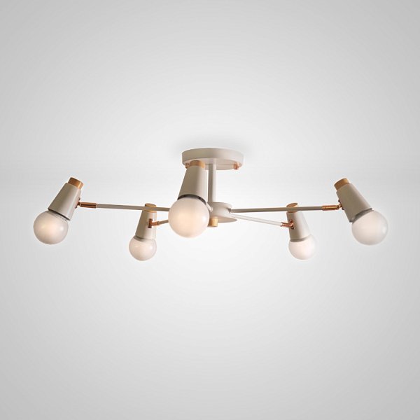 Потолочная люстра ROTARY L5 White by ImperiumLoft