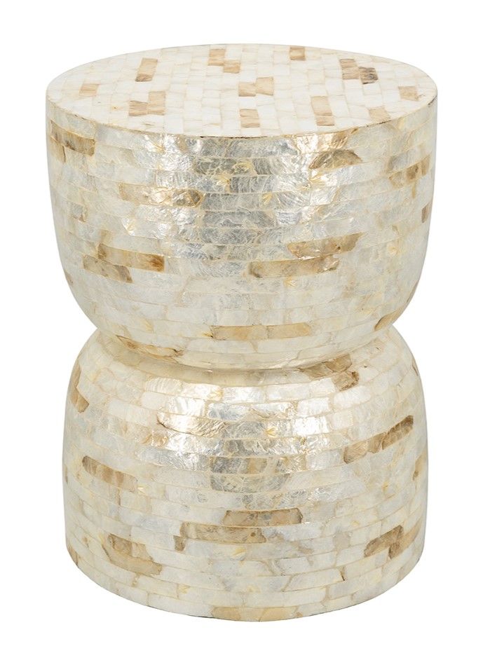 Столик акцентный с отделкой раковинами устриц Glasar D5591