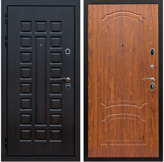 Дверь входная Graf Люксор 3К Шагрень черная / МДФ 16 мм ФЛ-140 Мореная береза