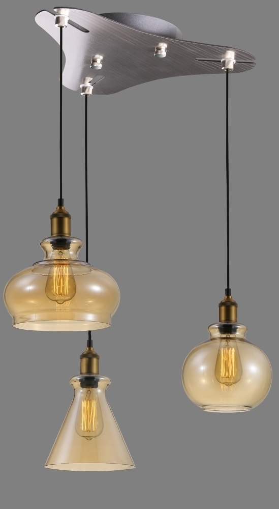 Универсальная потолочная база Crystal Lux Потолочная база D260-3 NICKEL