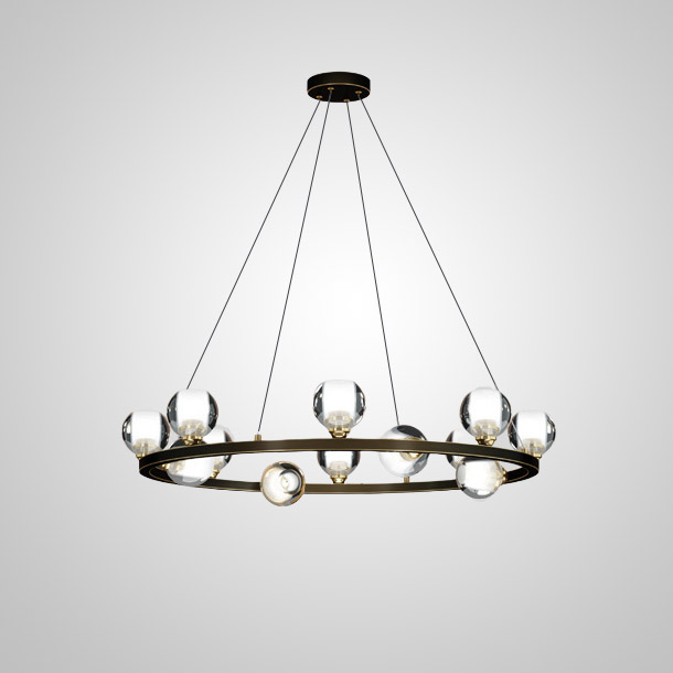 Подвесная люстра ILIANA CH D80 Brass Black by ImperiumLoft