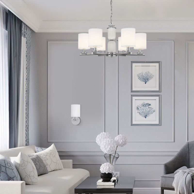 Подвесная люстра Eurosvet 60146/8 никель