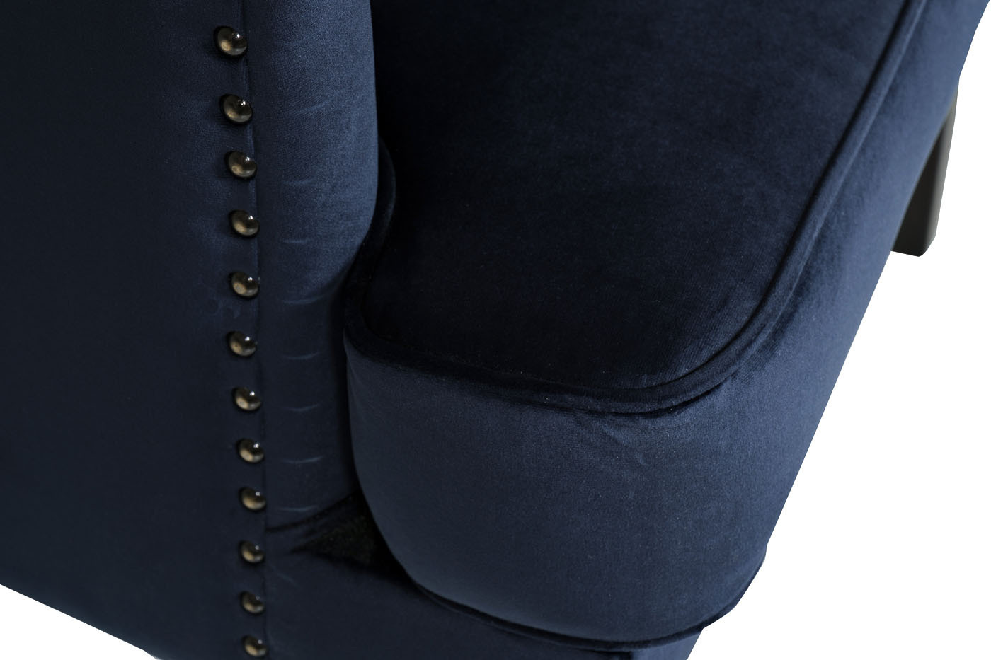 Кресло Rimini велюровое синее Garda Decor RIMINI-2K-СИНИЙ-Bel18