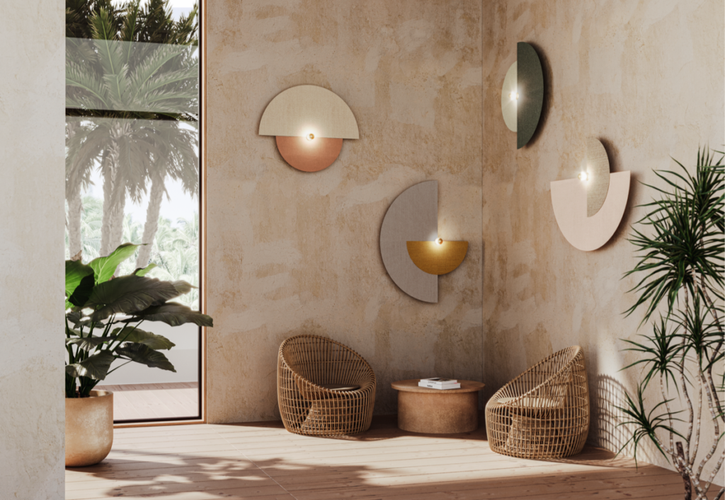 Бра Ghaban A1086 черный металл с тканевым диском 1086/110 см Aromas del Campo