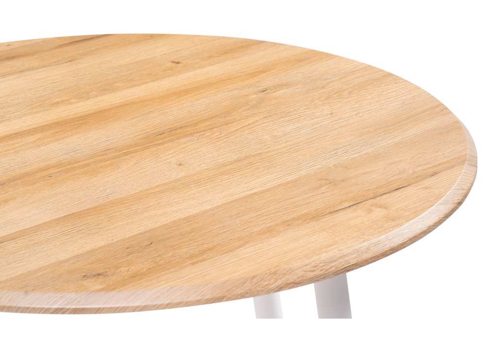 Стол деревянный Woodville Абилин 90 дуб вотан / белый матовый 507214