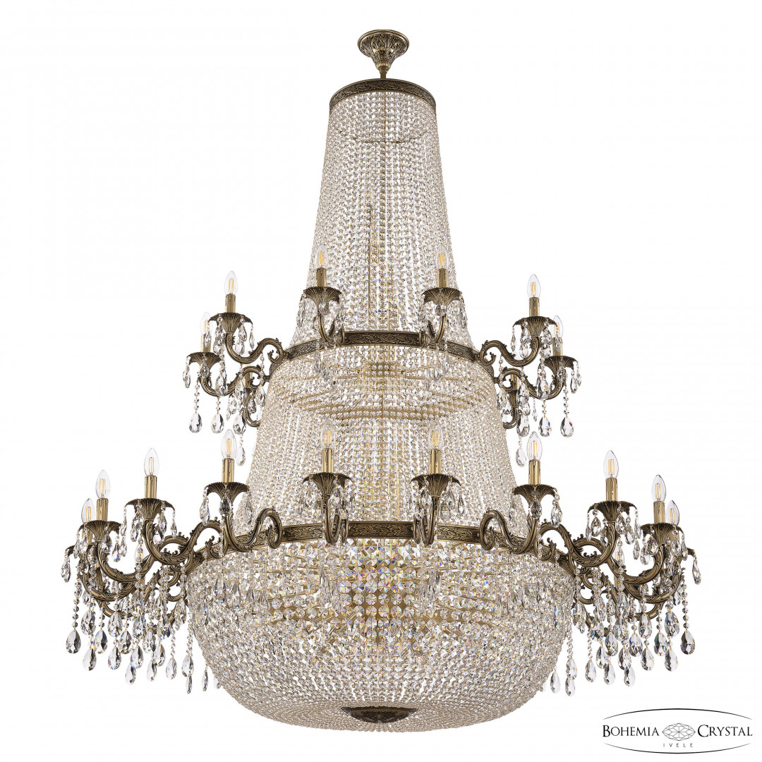 Люстра хрустальная AL2111H201/20+10/160OL/2D AGB Bohemia Ivele Crystal