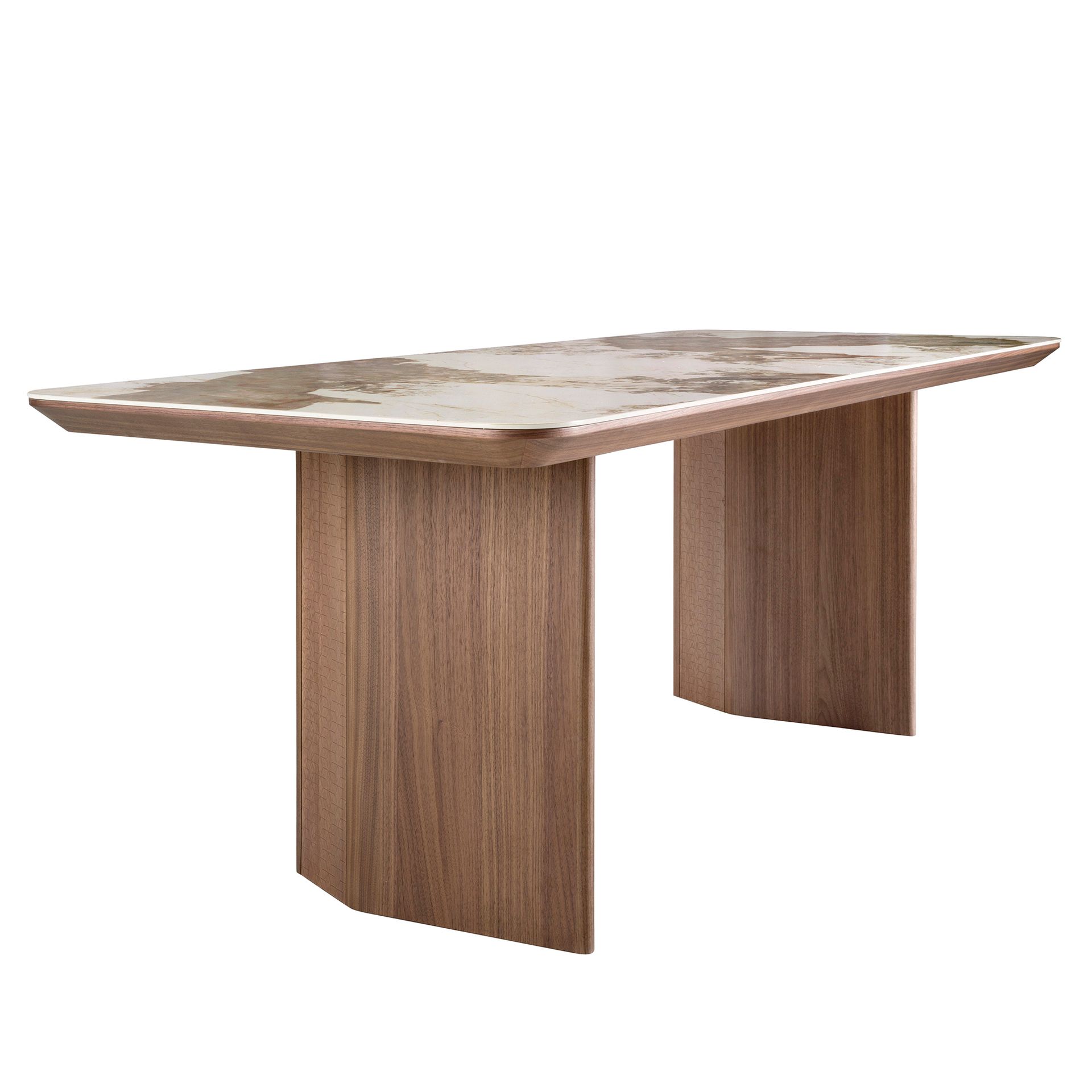 Обеденный стол 1129/437-T из мраморной керамики и ореха Angel Cerda