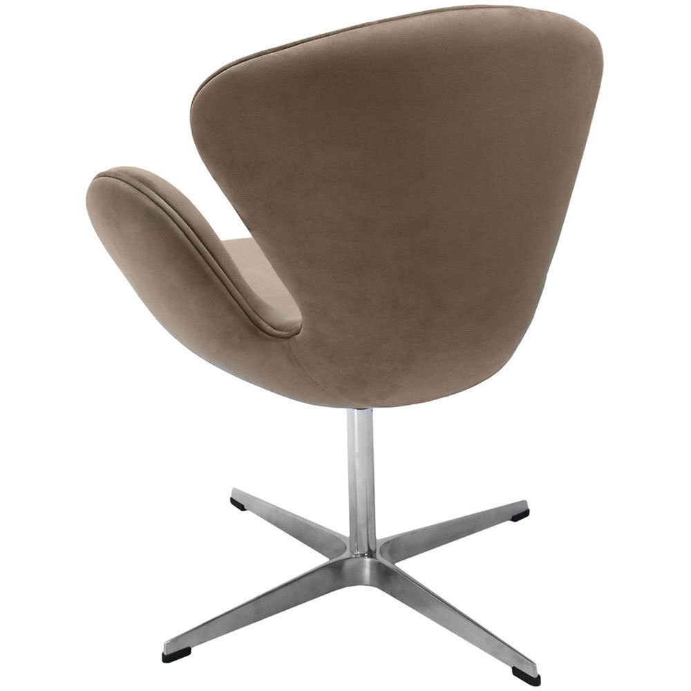Кресло SWAN CHAIR латте, искусственная замша Bradex Home FR 0656