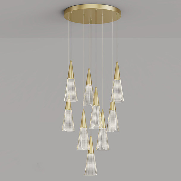 Подвесной светильник MANDORA L5 Brass Диск by ImperiumLoft