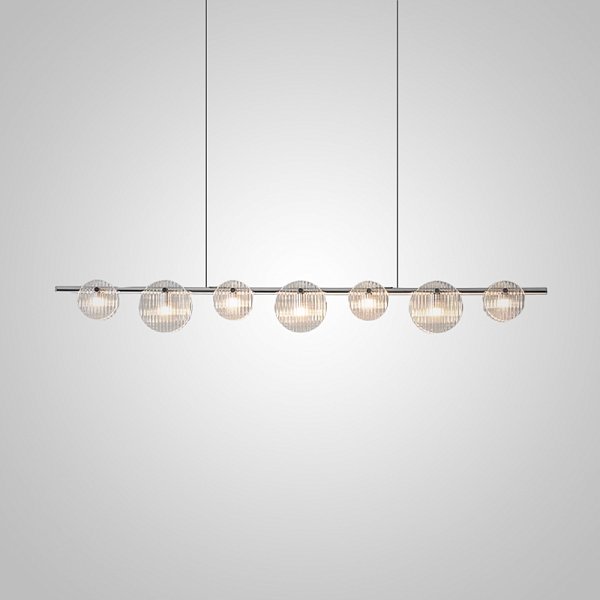 Реечный, рядный светильник RUTGER LONG L140 Chrome by ImperiumLoft