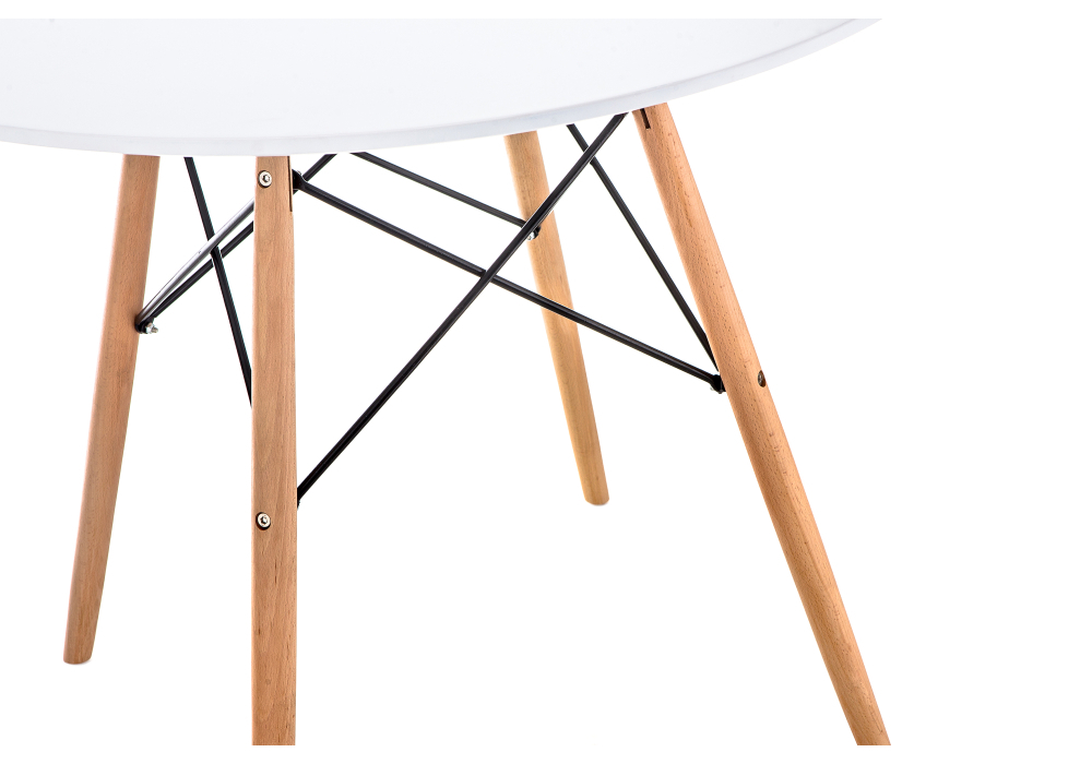 Стол деревянный Woodville Table 90 white / wood 15364