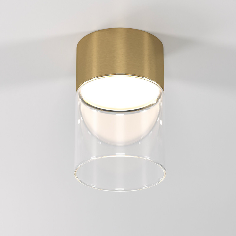 Накладной светильник Elektrostandard 25047/LED 10W 4000К латунь/прозрачный