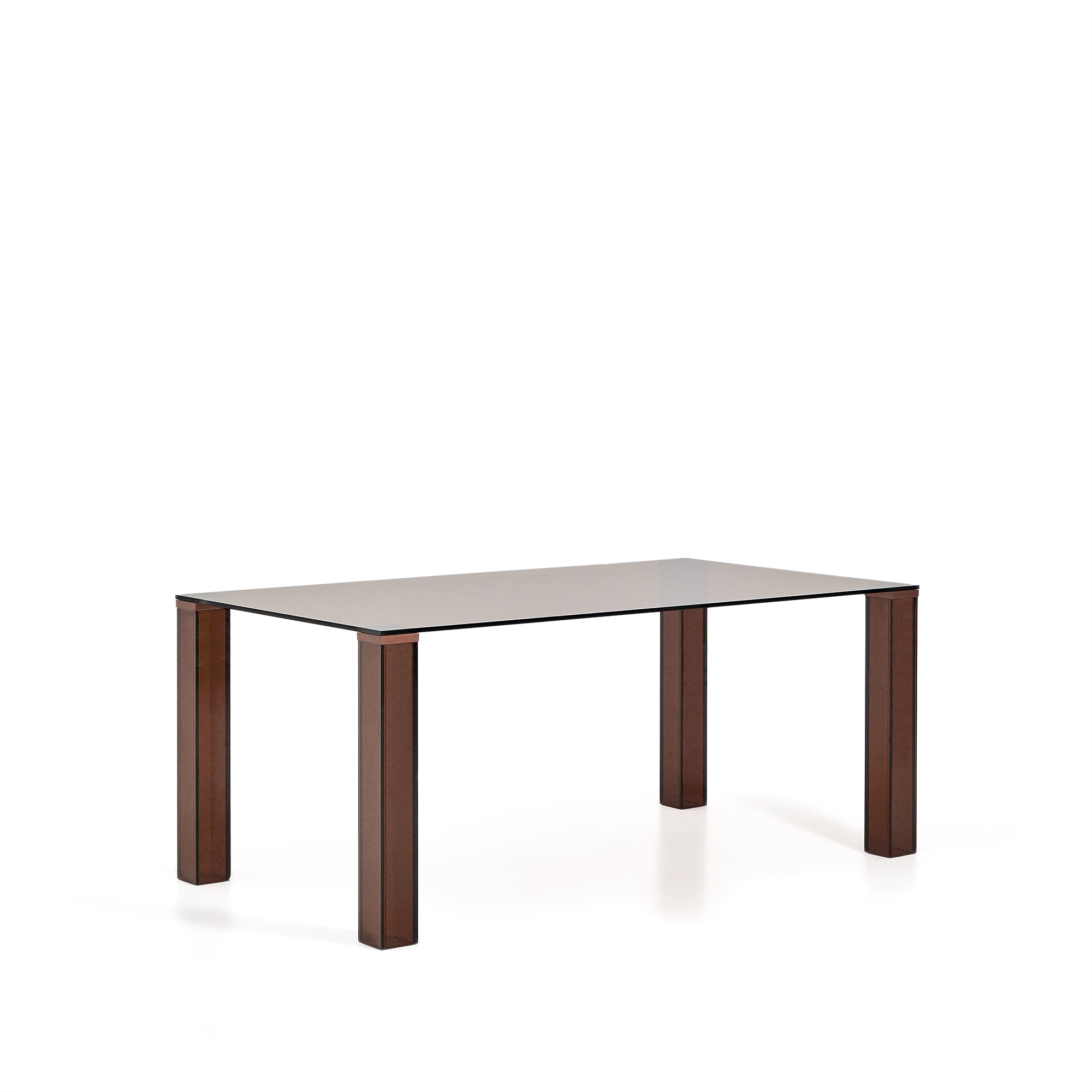 Стол Adularia из коричневого закаленного стекла 160 x 90 см La Forma 447719