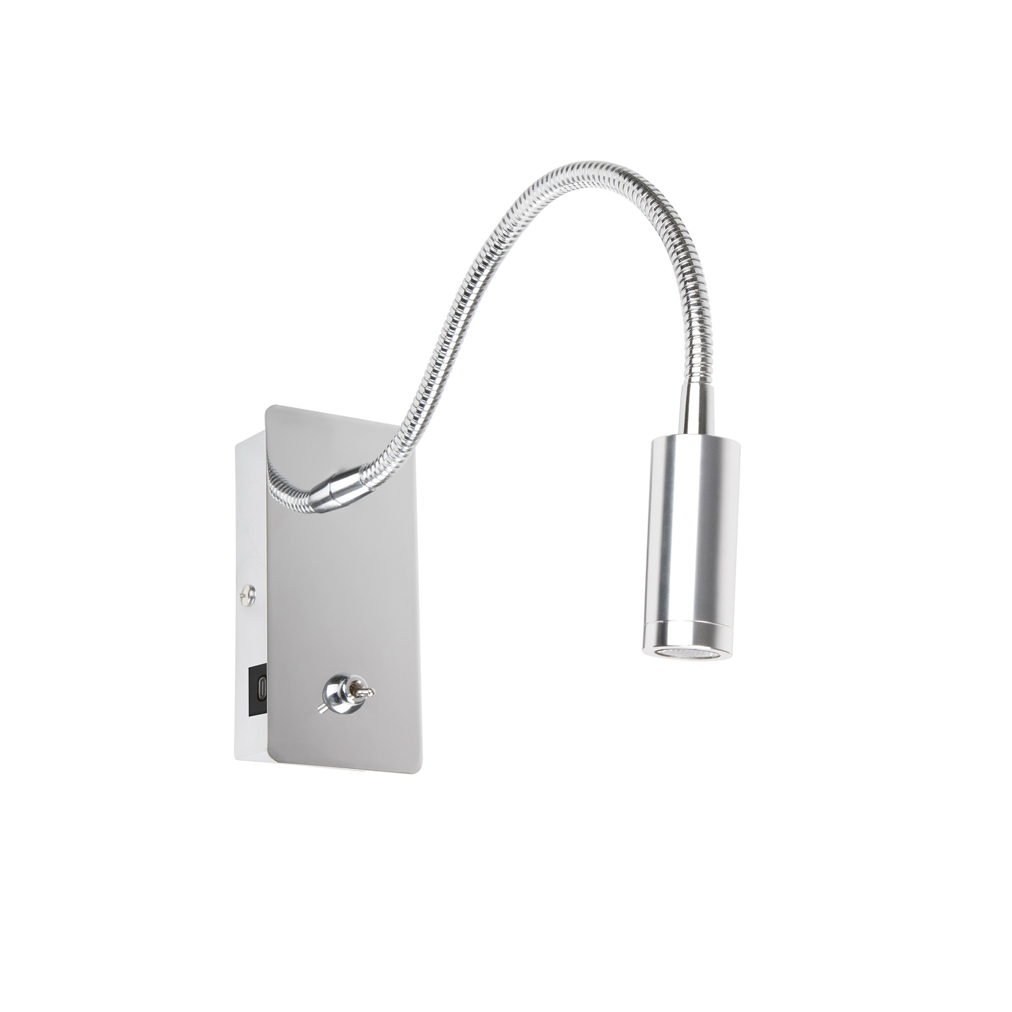 JULIET USB C Chrome настенная лампа с ридером LED 3W 3000K Faro