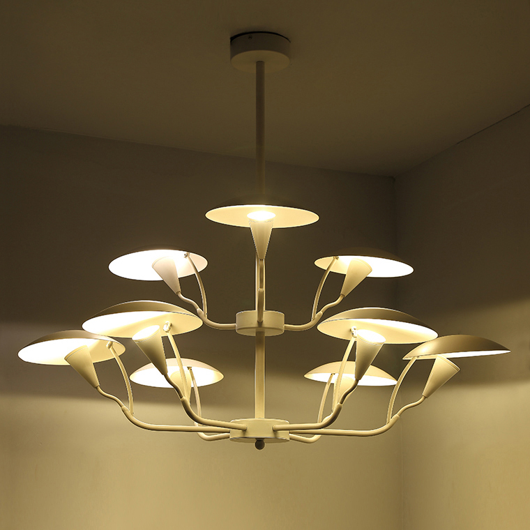 Люстра на штанге SHELT D100 White by ImperiumLoft