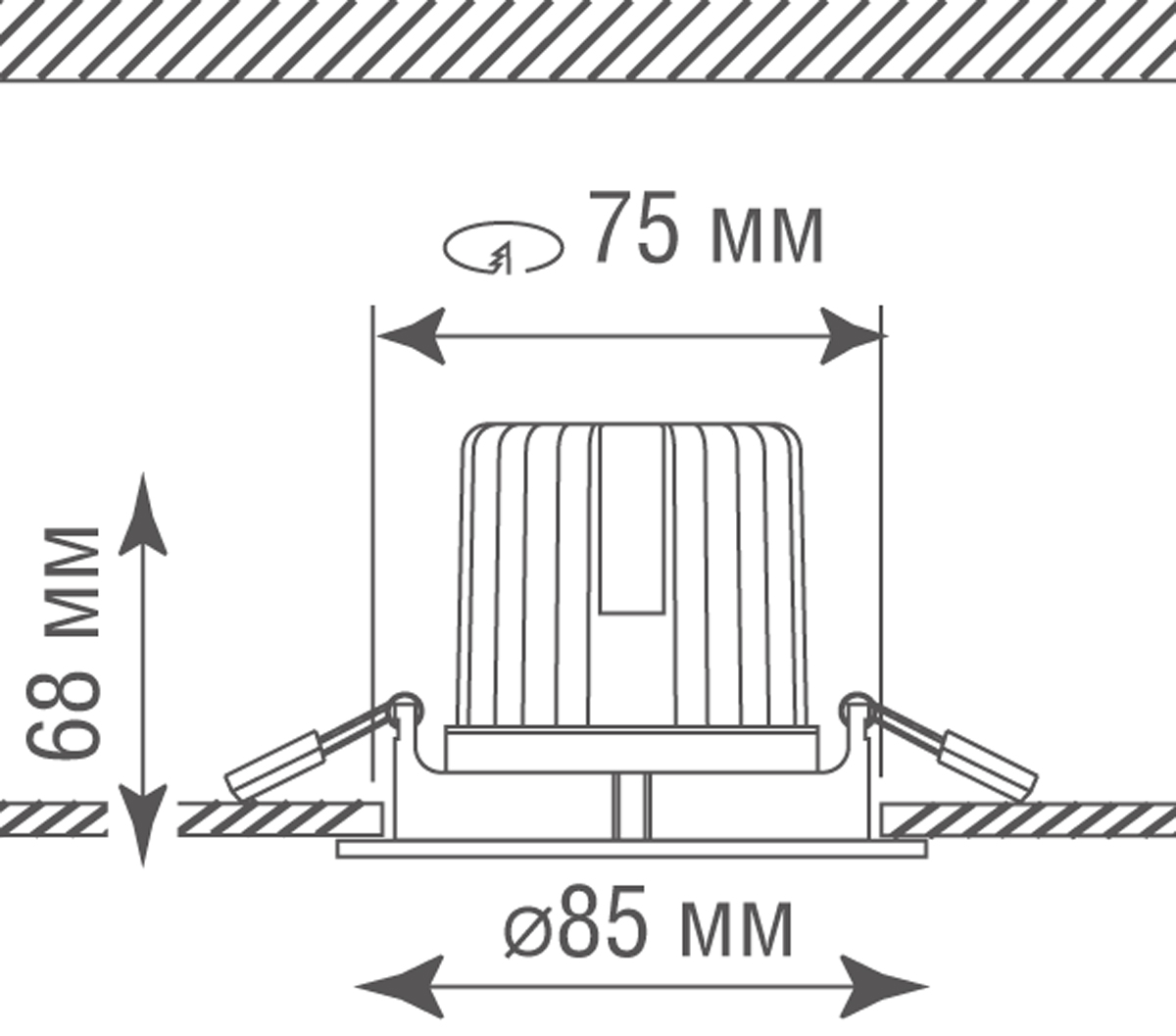 Встраиваемый светодиодный светильник Donolux DL18894R7W1