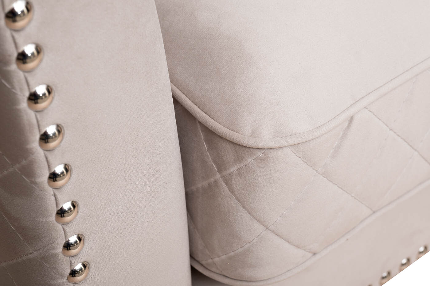 Диван Sorrento 250 трехместный велюровый светло-серый Garda Decor SORRENTO-250-1K-СВ.СЕРЫЙ-Colton030-SVBEG