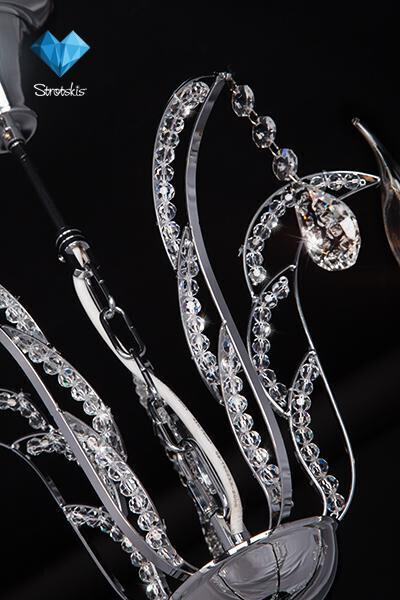 Подвесная люстра Eurosvet 10047/5 хром/прозрачный хрусталь Strotskis