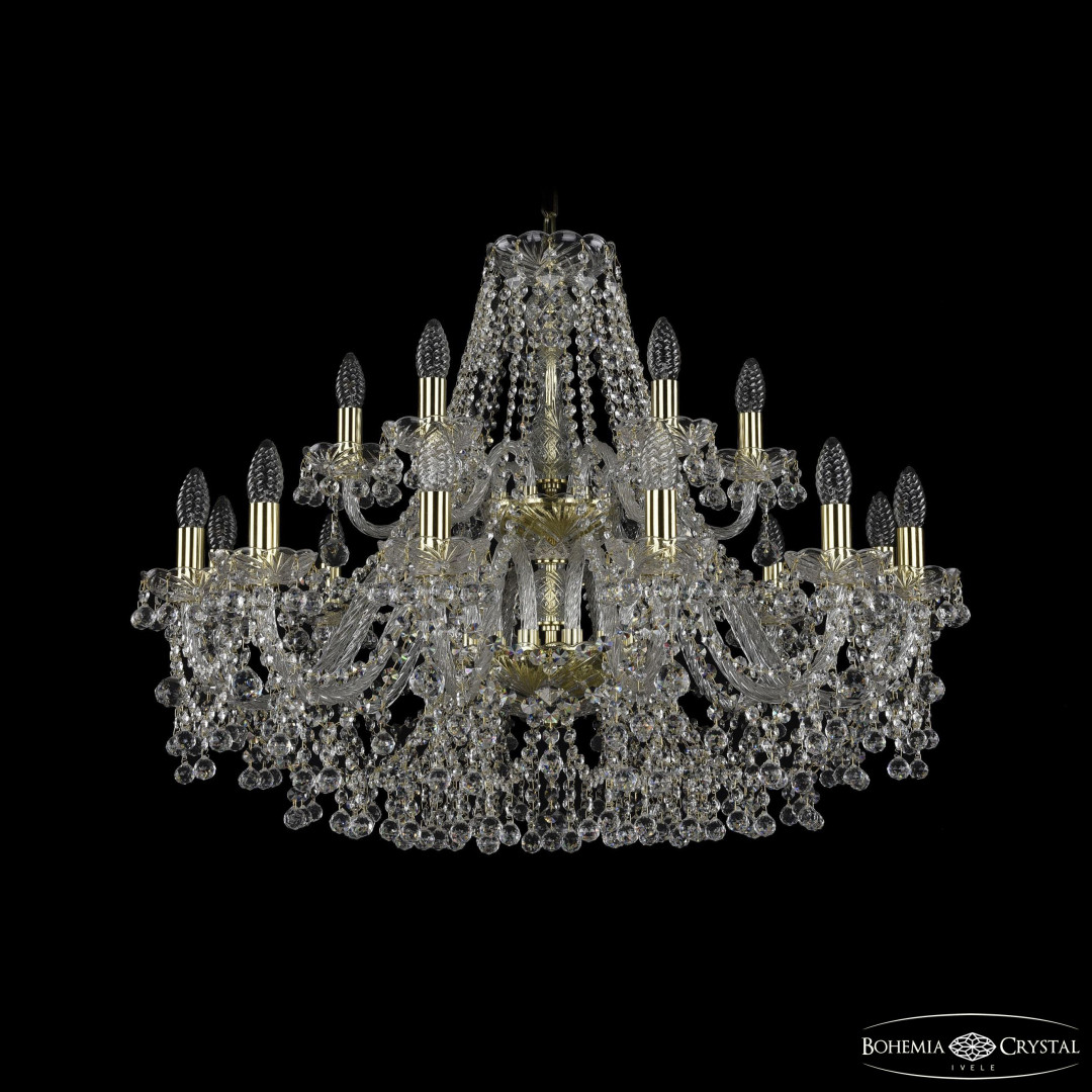 Люстра хрустальная 1409/12+6/300/2d G